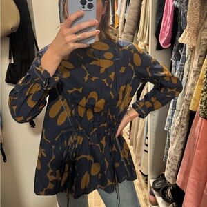 Navy and Gold Marni Top
